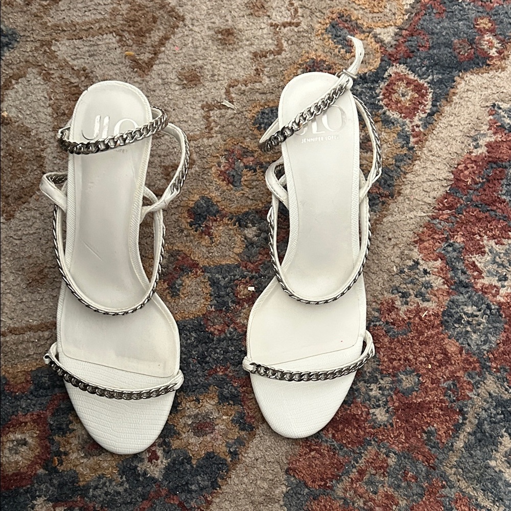 Elegant White Strappy Sandals